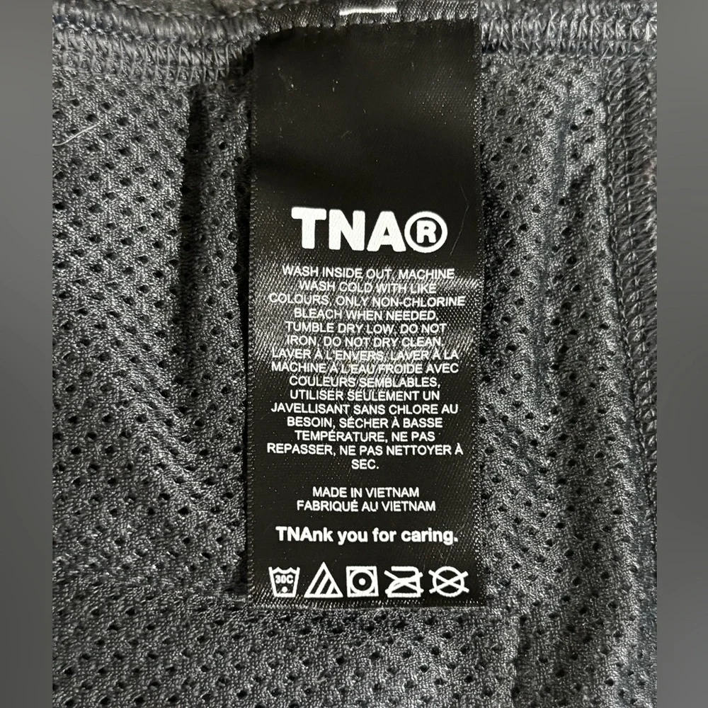 TNA Aritzia Sherpa Fleece Hooded Vest Womens M Gray Zip Up Staple Excellent - Picture 6 of 7